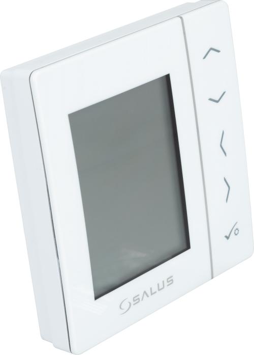 Bezprzewodowy, natynkowy regulator tygodniowy, bateryjny, biały