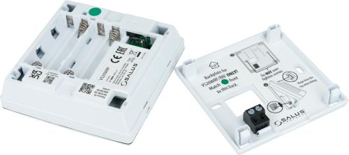 Bezprzewodowy, natynkowy regulator tygodniowy, bateryjny, biały