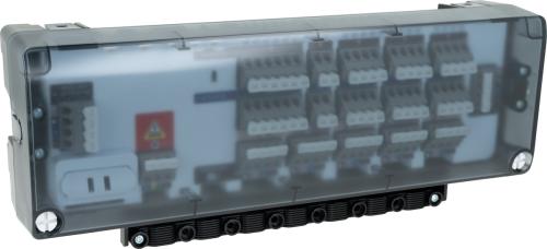 Przewodowa listwa sterująca, 5 stref, bez możliwości sterowania źródłem ciepła i pompą obiegową, 230 V AC