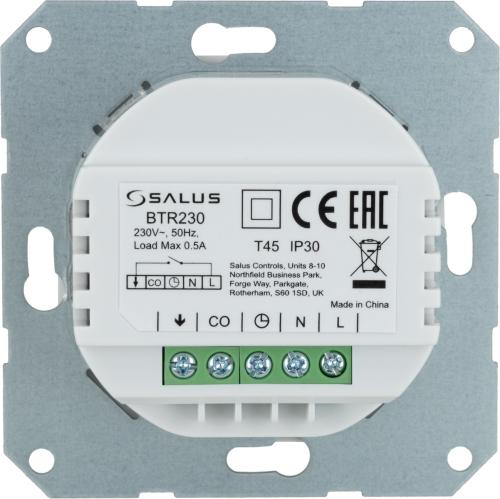 Przewodowy, podtynkowy regulator dobowy, 230 V AC, biały