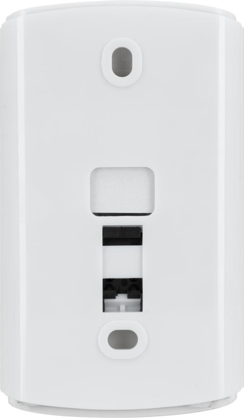 Bezprzewodowy, natynkowy regulator temperatury, bateryjny, biały