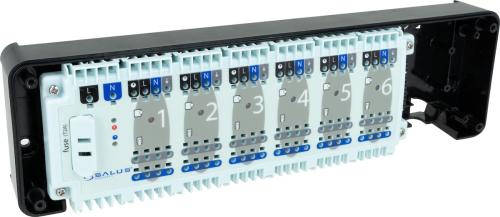 Przewodowa listwa sterująca, 6 stref, 230 V AC