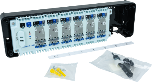 Przewodowa listwa sterująca, 6 stref, 230 V AC