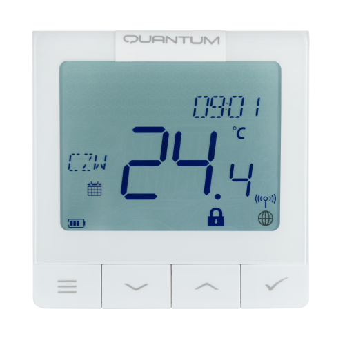 Internetowy, bezprzewodowy, natynkowy regulator tygodniowy z wbudowanym akumulatorem