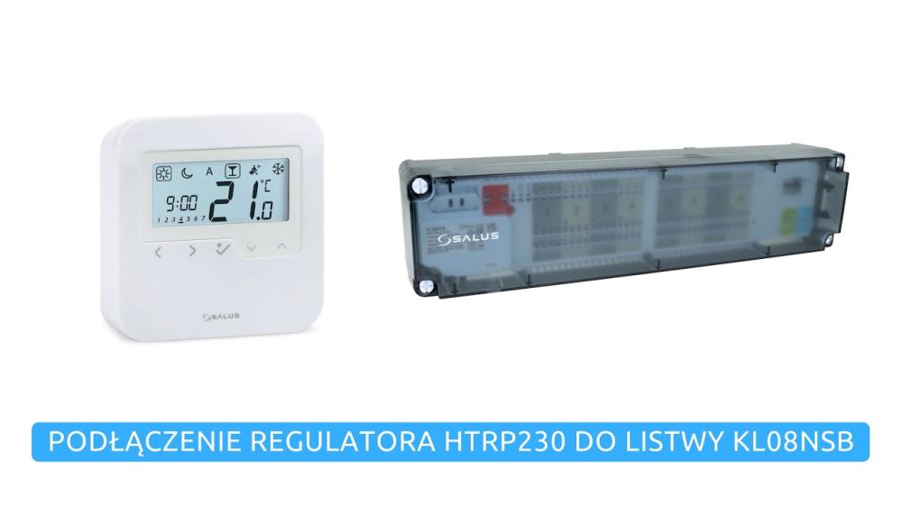 SALUS   Podłączenie regulatora HTRP230 do listwy KL08NSB