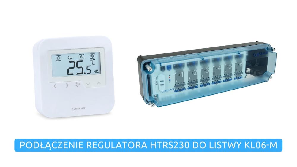 SALUS Podłączenie regulatora HTRS230 do listwy KL06-M