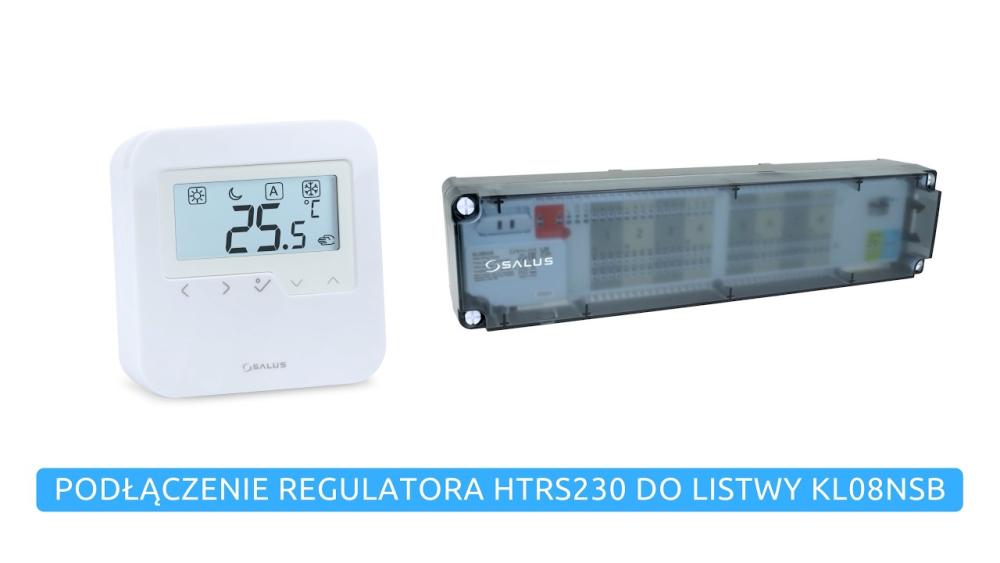 SALUS Podłączenie regulatora HTRS230 do listwy KL08NSB