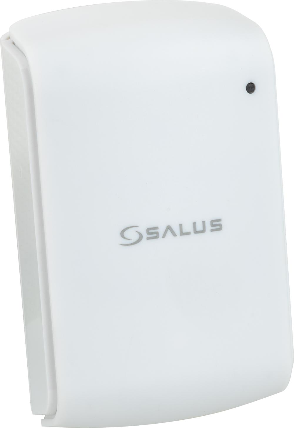 Bezprzewodowy, natynkowy regulator temperatury, bateryjny, biały